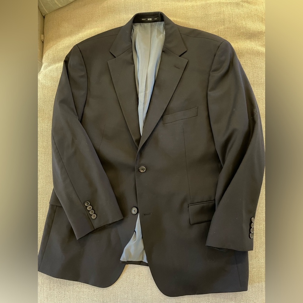 BOSS HUGO BOSS Passolini/Movie US Super 100’s Wool Navy Blazer Size 46 R